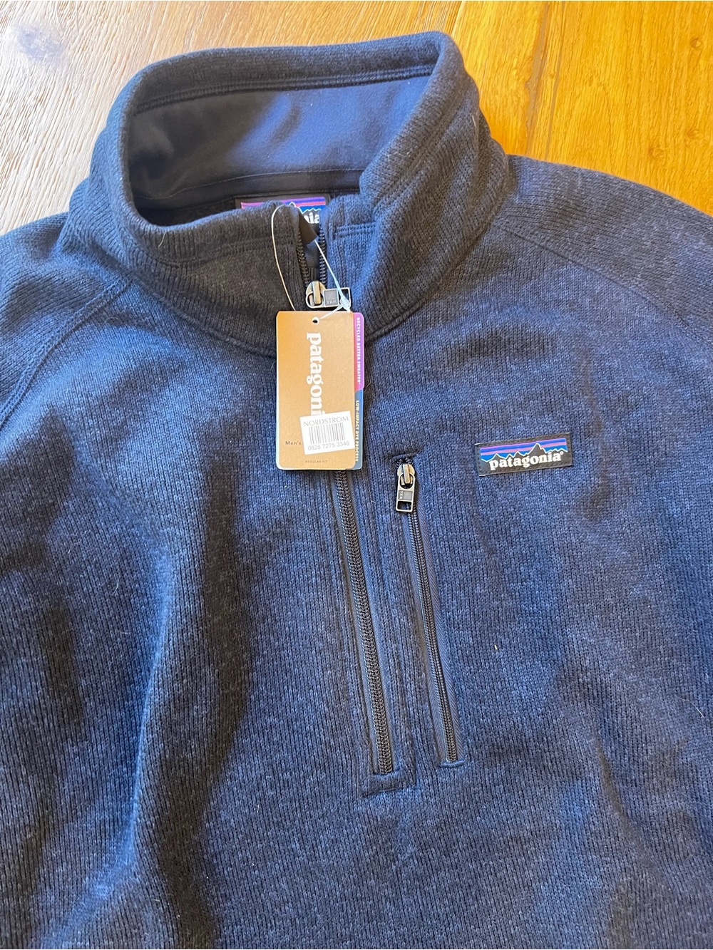 NWT Patagonia Men’s Quarter-Zip Fleece in Navy - Picture 9 of 11